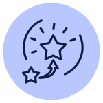 icon - transformation results - blue bg