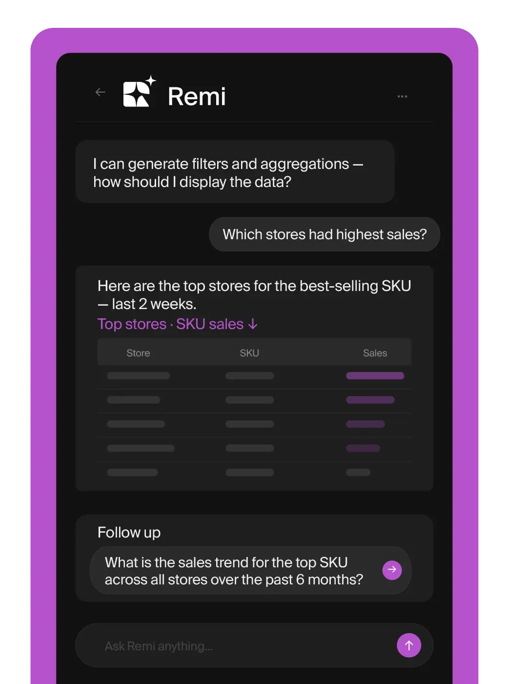 Remi chat interface