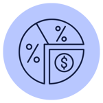 icon - gross margin improvement - blue bg