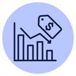 icon - lower markdown losses - blue bg