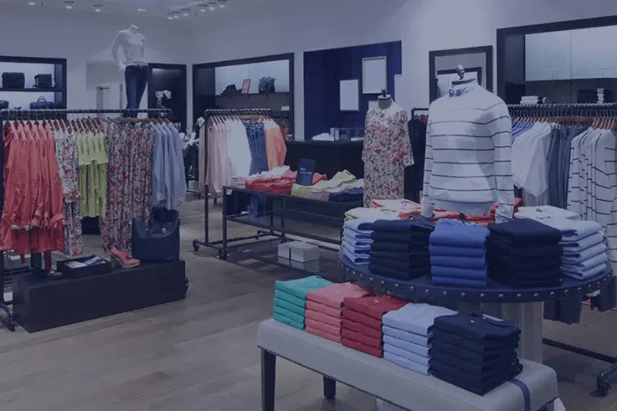 Apparel store view showing optimization of assortment planning in retail fashion.