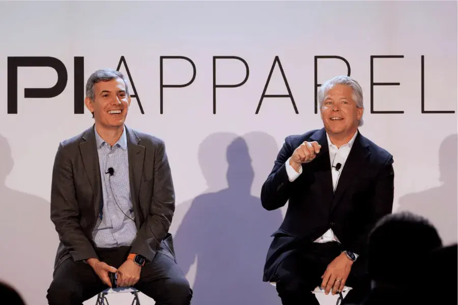 Tailored Brands and invent.ai executives at an apparel retail panel, emphasizing the strategic value of aligning brand goals and enhancing customer loyalty through targeted retail partnerships.