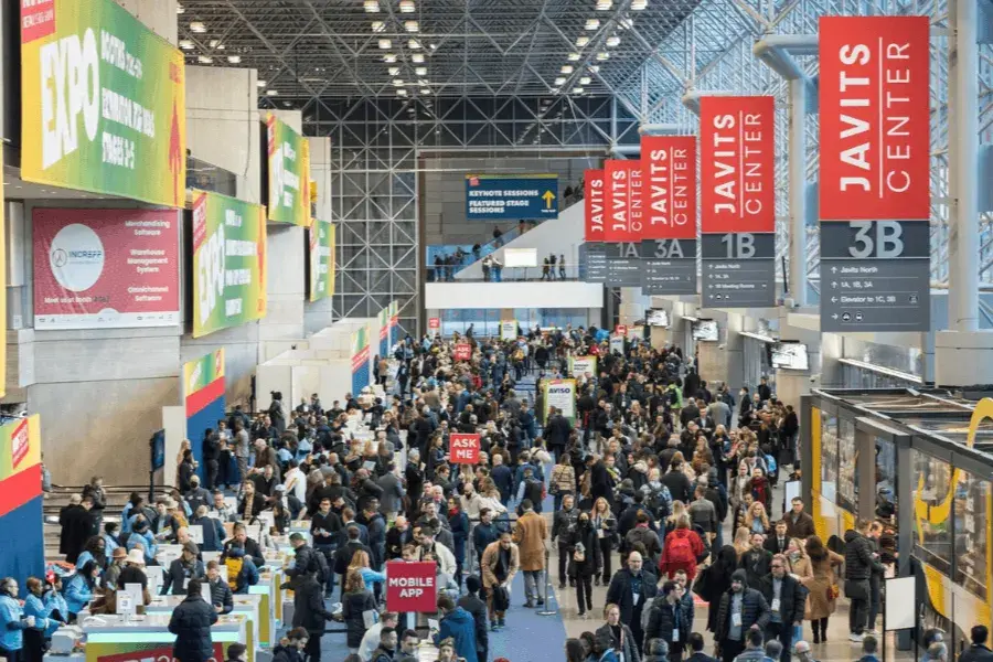Crowded view at NRF 2025 in Javits Center