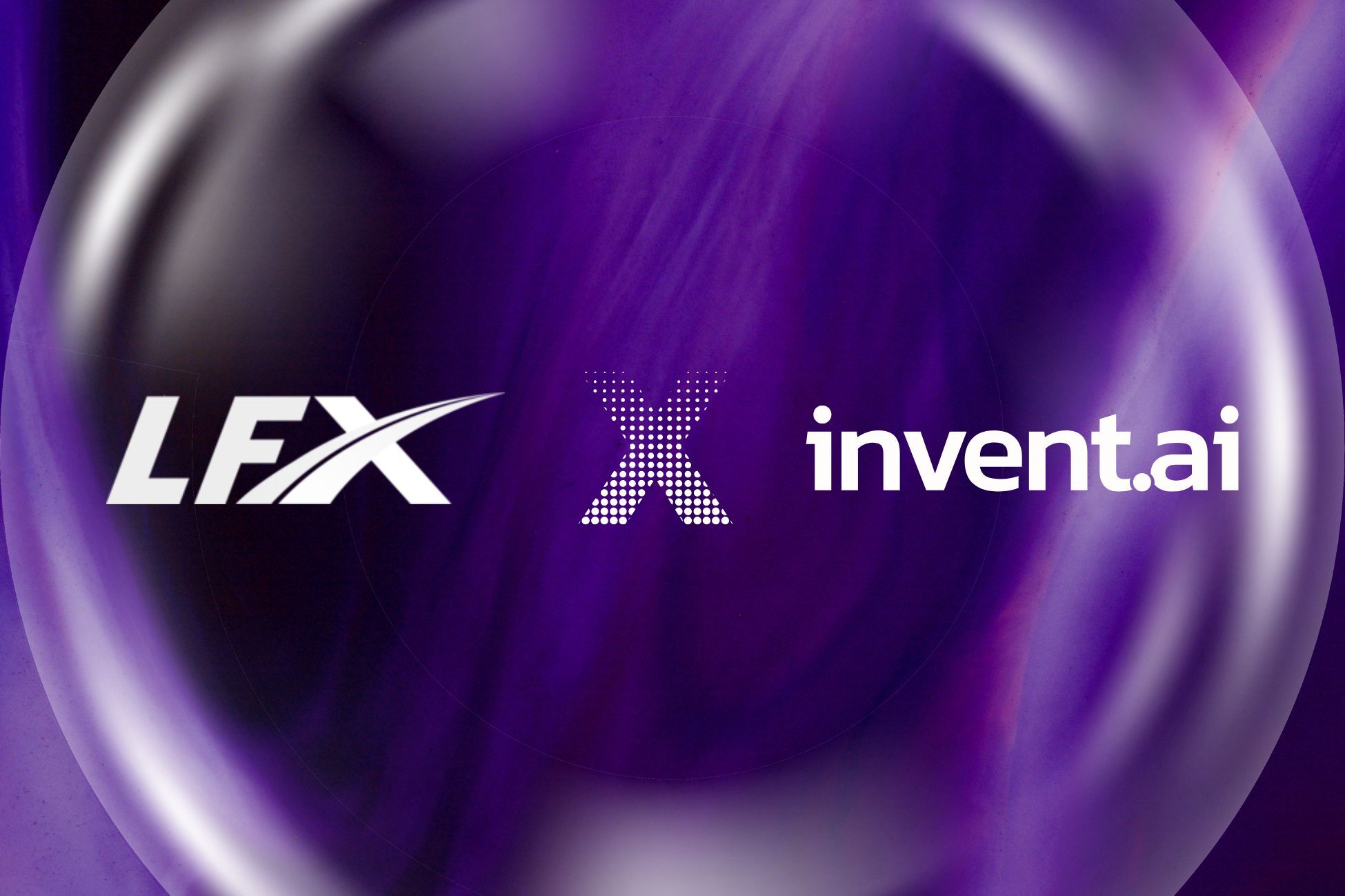 LFX and invent.ai logos side by side, symbolizing strategic collaboration to enhance the retail value chain by optimizing operations, reducing costs, and driving efficiency across supply chain and support activities.
