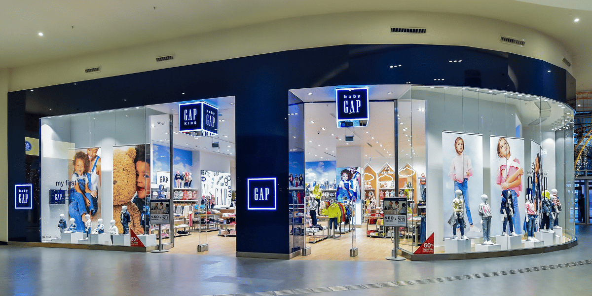 Gap store front showcasing Fiba Retail Group's accelerated demand forecasting and inventory planning.