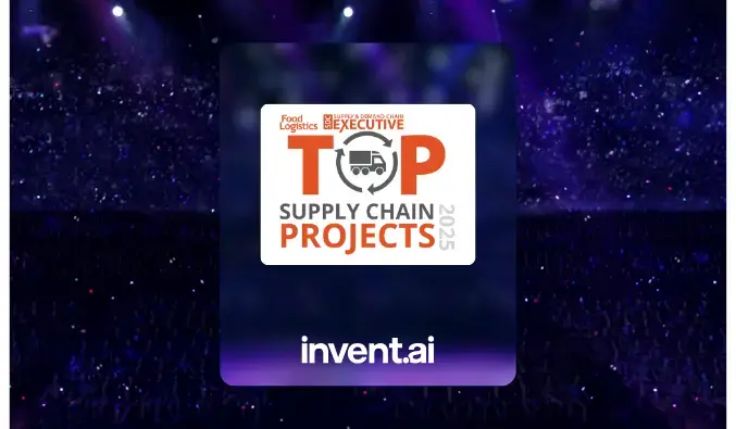 Award promo image honoring invent.ai for winning the 2025 Top Supply Chain Projects award