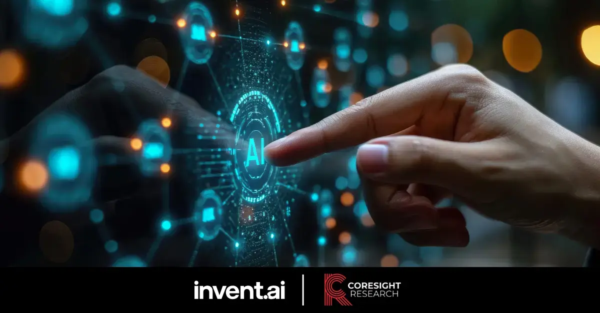 person using touchscreen pointing at AI and how it redefines retail