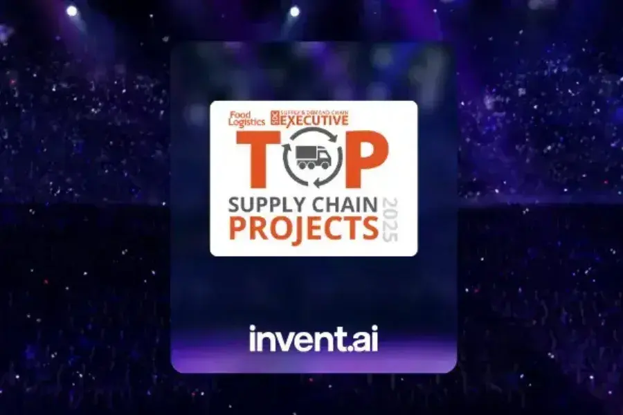 Award promo image honoring invent.ai for winning the 2025 Top Supply Chain Projects award