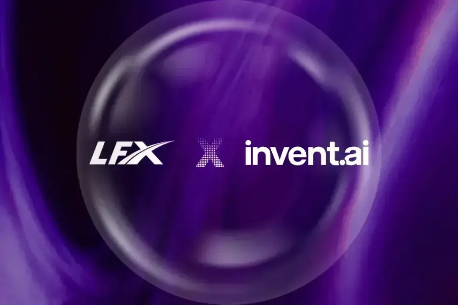 LFX and invent.ai logos side by side, symbolizing strategic collaboration to enhance the retail value chain by optimizing operations, reducing costs, and driving efficiency across supply chain and support activities.
