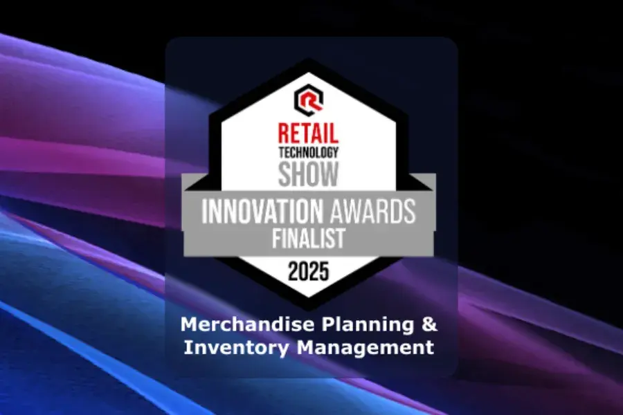 Retail Technology Innovation Awards finalist badge recognizing excellence in inventory management and the retail tech stack.